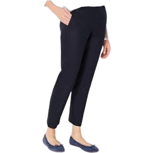 J.Jill Love Linen Black Linen Pull On Straight Leg Pants Sz.L Tall - Picture 1 of 12